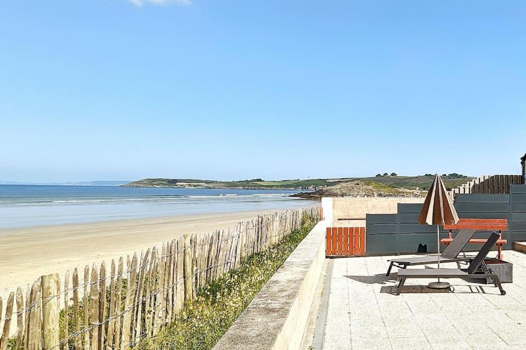 Appartement Pour 3 Personnes Sur La Plage Les Pieds Dans Leau Plonévez-Porzay Exterior photo